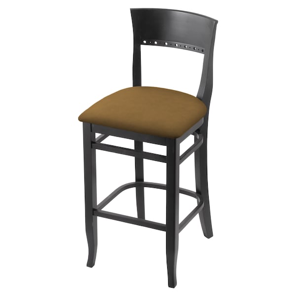 Holland Bar Stool Co 30" Bar Stool, Black Finish, Canter Saddle Seat 316030Blk012 - main